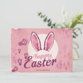 Stylish Modern Bunny ears Easter Feestdagenkaart (Staand voorkant)