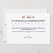 Stylish Modern Colorful Christmas Tree Photo  Feestdagenkaart (Achterkant)