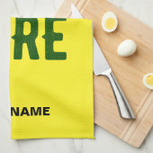 STYLISH MODERN CUSTOM BRIGHT YELLOW VERIFIED BRAND THEEDOEK (Quarter Fold)