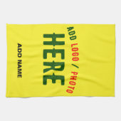 STYLISH MODERN CUSTOM BRIGHT YELLOW VERIFIED BRAND THEEDOEK (Horizontaal)