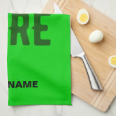 STYLISH MODERN CUSTOM LIME GREEN VERIFIED BRANDED THEEDOEK (Quarter Fold)
