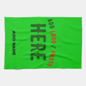 STYLISH MODERN CUSTOM LIME GREEN VERIFIED BRANDED THEEDOEK (Horizontaal)