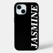 STYLISH MODERN CUSTOM NAME SOLID BLACK COLOUR Case-Mate iPhone CASE (Achterkant)