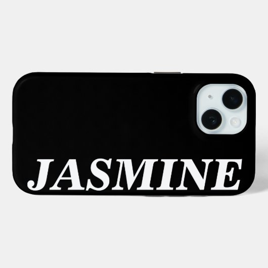 STYLISH MODERN CUSTOM NAME SOLID BLACK COLOUR Case-Mate iPhone CASE (Achterkant (horizontaal))
