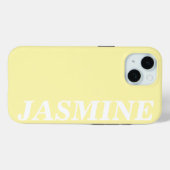 STYLISH MODERN CUSTOM NAME SOLID CREAM COLOUR Case-Mate iPhone CASE (Achterkant (horizontaal))