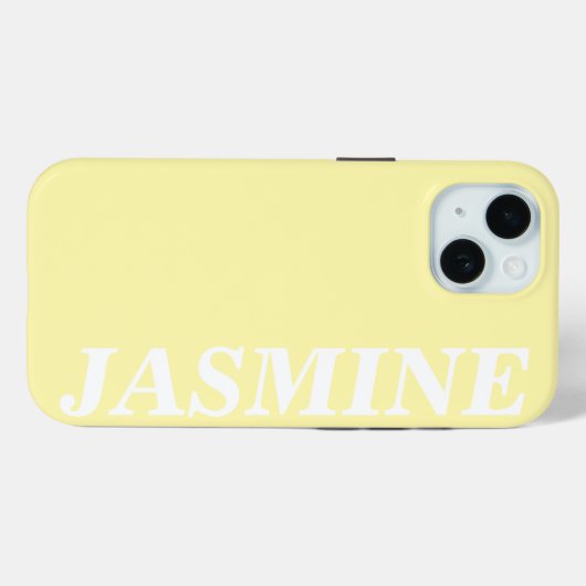 STYLISH MODERN CUSTOM NAME SOLID CREAM COLOUR Case-Mate iPhone CASE (Achterkant (horizontaal))