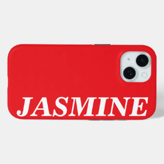 STYLISH MODERN CUSTOM NAME SOLID RED COLOUR iPhone 15 CASE