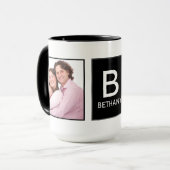 Stylish Modern Custom Photo Personalised Mok (Voorkant links)