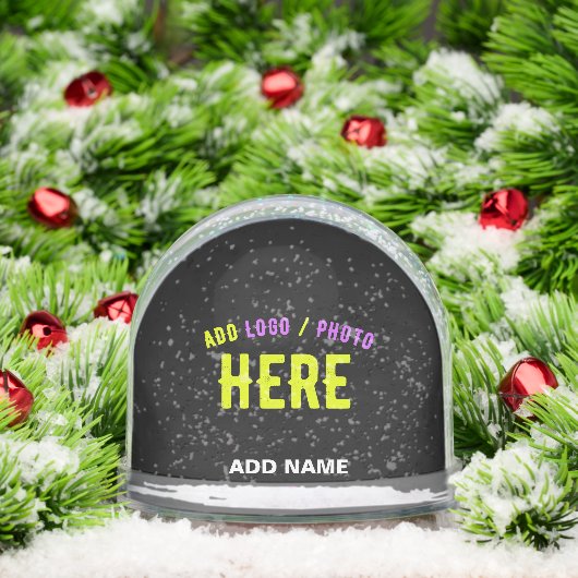 STYLISH MODERN CUSTOMIZABLE BLACK VERIFIED BRANDED SNEEUWBOL (Kerstmis)