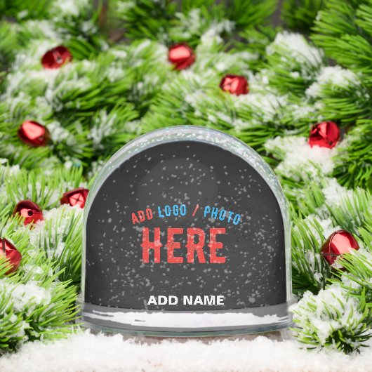 STYLISH MODERN CUSTOMIZABLE BLACK VERIFIED BRANDED SNEEUWBOL (Kerstmis)