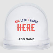 STYLISH MODERN CUSTOMIZABLE CLEAR VERIFIED BRANDED SNEEUWBOL (Achterkant)