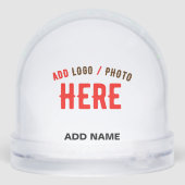 STYLISH MODERN CUSTOMIZABLE CLEAR VERIFIED BRANDED SNEEUWBOL (Achterkant)