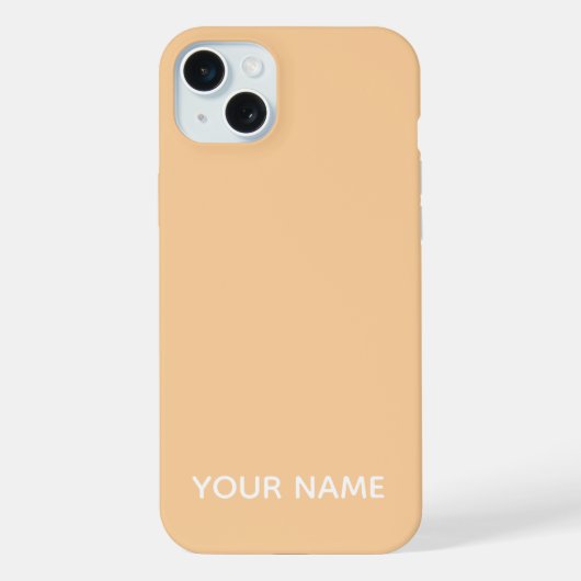 STYLISH MODERN CUSTOMIZED NAME PEACH COLOUR  iPhone HOESJE (Achterkant)
