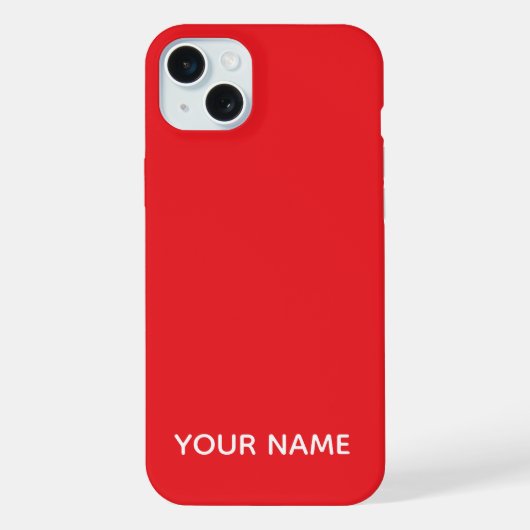 STYLISH MODERN CUSTOMIZED NAME RED COLOUR iPhone HOESJE (Achterkant)
