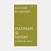 STYLISH MODERN CUSTOMIZED SCRIPT OLIVE WEDDING  SERVET (Voorkant)