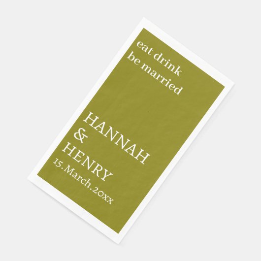 STYLISH MODERN CUSTOMIZED SCRIPT OLIVE WEDDING  SERVET (Hoek)