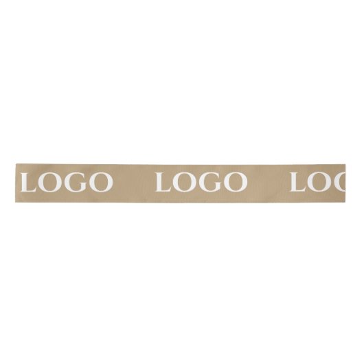 STYLISH MODERN CUSTOMIZED YOUR LOGO MINIMAL BEIGE SATIJNEN LINT (Voorkant)