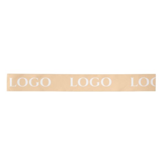 STYLISH MODERN CUSTOMIZED YOUR LOGO MINIMAL BEIGE SATIJNEN LINT (Voorkant)