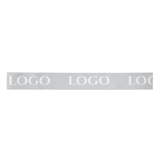 STYLISH MODERN CUSTOMIZED YOUR LOGO MINIMAL GREY SATIJNEN LINT (Voorkant)