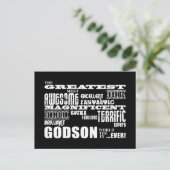 Stylish Modern & Fun Godsons : Greatest Godson Briefkaart (Staand voorkant)