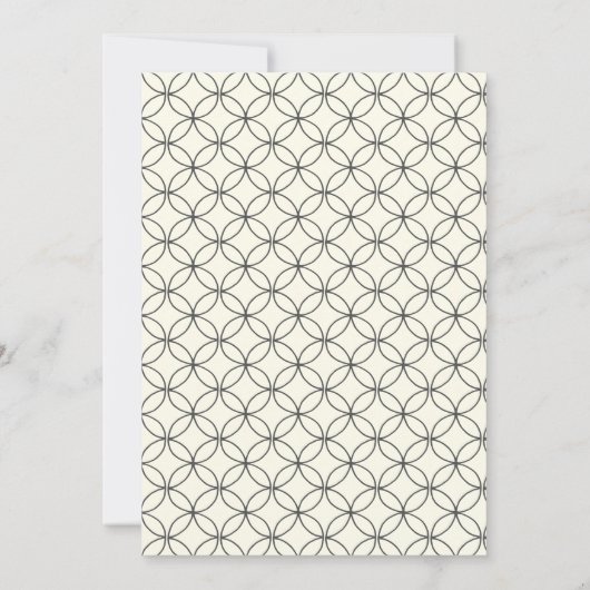 Stylish Modern Geometric Line Art Gray Engagement Kaart (Achterkant)