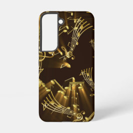 Stylish Modern Golden Notes Samsung Galaxy Hoesje