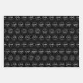 Stylish Modern Logo Pattern BRB Gift Wrap Sheets Inpakpapier Vel (Voorkant 2)