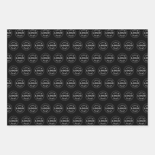 Stylish Modern Logo Pattern BRB Gift Wrap Sheets Inpakpapier Vel (Voorkant 2)