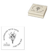 Stylish Modern Minimalist Poppy Bouquet Rubberstempel (Gestempeld)