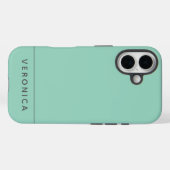 Stylish Modern Mint Green Personalized Name Case-Mate iPhone Case (Achterkant (horizontaal))