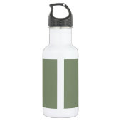 Stylish Modern Sage Green Company Business Logo Waterfles (Achterkant)