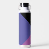 Stylish Modern Trendy Black Custom Name Waterfles (Voorkant)
