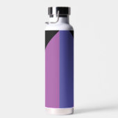 Stylish Modern Trendy Black Custom Name Waterfles (Rechts)