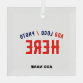 STYLISH MODERN  WHITE VERIFIEERDE BRAND GLAS ORNAMENT (Achterkant)