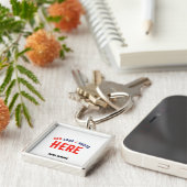 STYLISH MODERN  WHITE VERIFIEERDE BRAND SLEUTELHANGER (Zijkant)