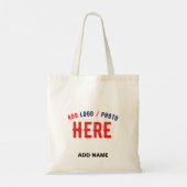 STYLISH MODERN  WHITE VERIFIEERDE BRAND TOTE BAG (Achterkant)