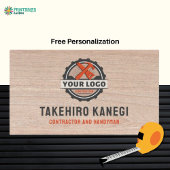 Stylish Modern Wood Construction Handyman Carpente Visitekaartje