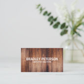 Stylish Modern Wooden Carpentry Construction Visitekaartje (Staand voorkant)