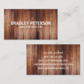 Stylish Modern Wooden Carpentry Construction Visitekaartje (Voorkant / Achterkant)