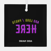 STYLISH MODERN  ZWARTE VERIFIEERDE BRAND GLAS ORNAMENT (Achterkant)