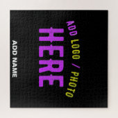 STYLISH MODERN  ZWARTE VERIFIEERDE BRAND LEGPUZZEL (Horizontaal)