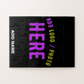 STYLISH MODERN  ZWARTE VERIFIEERDE BRAND LEGPUZZEL (Horizontaal)