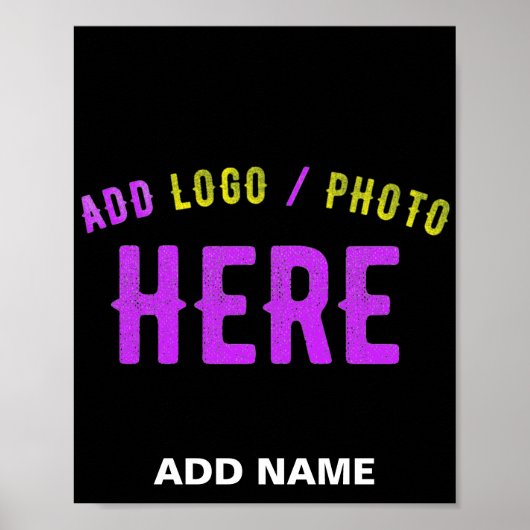 STYLISH MODERN ZWARTE VERIFIEERDE BRAND POSTER (Voorkant)