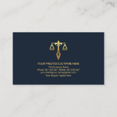 Stylish Monogram Gold Placard Lawyer Visitekaartje (Achterkant)