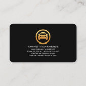 Stylish Monogram Gold Placard Lijst Taxi Driver Visitekaartje (Achterkant)