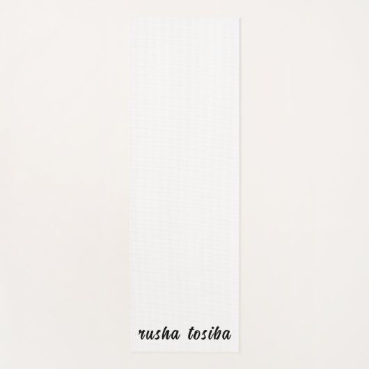 Stylish Monogram Modern Minimal White Script Art Yogamat (Voorkant)