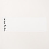 Stylish Monogram Modern Minimal White Script Art Yogamat (Voorkant (horizontaal))