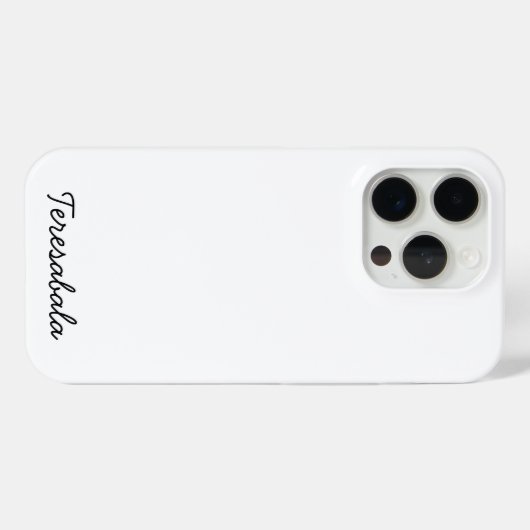 Stylish Monogram Modern Minimalist White Script Case-Mate iPhone Case (Achterkant (horizontaal))