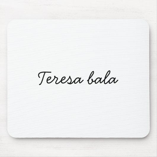 Stylish Monogram Modern Minimalist White Script Muismat (Voorkant)