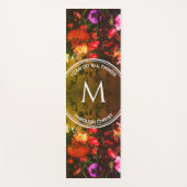 Stylish Monogram RED Floral Bouquet Yogamat (Voorkant)